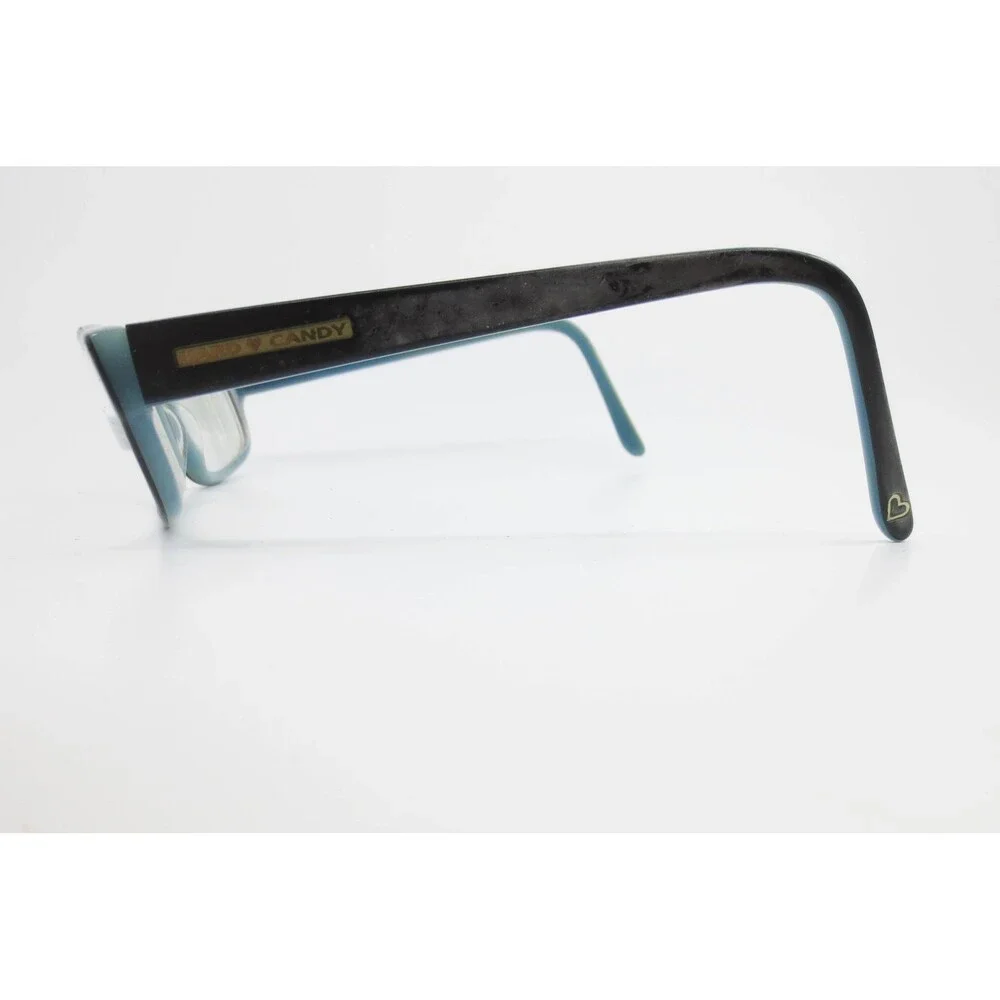 Hard Candy HC03 Eyeglasses Black Teal Rectangular Frames 53-16-135 HC03 P_K
